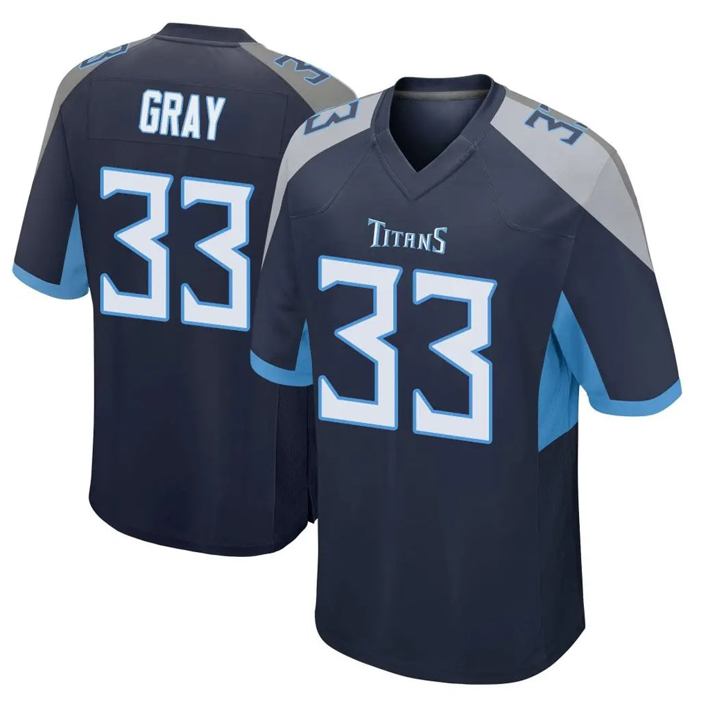 Kooe T.Titans #33 Cedric Gray Player Navy Home Game Stitched Jerseys