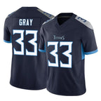 Kooe T.Titans #33 Cedric Gray Player Navy Limited Vapor F.U.S.E. Home Game Stitched Jerseys