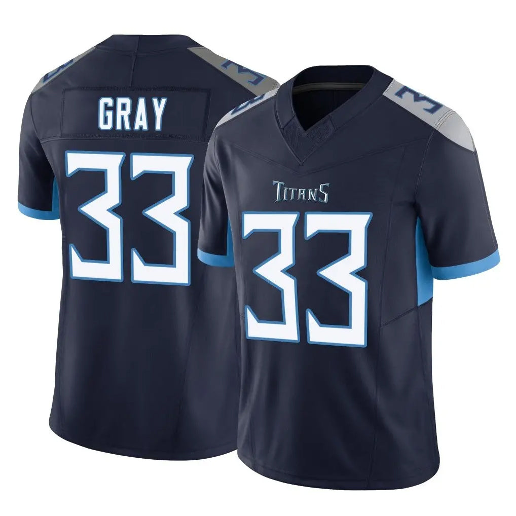 Kooe T.Titans #33 Cedric Gray Player Navy Limited Vapor F.U.S.E. Home Game Stitched Jerseys