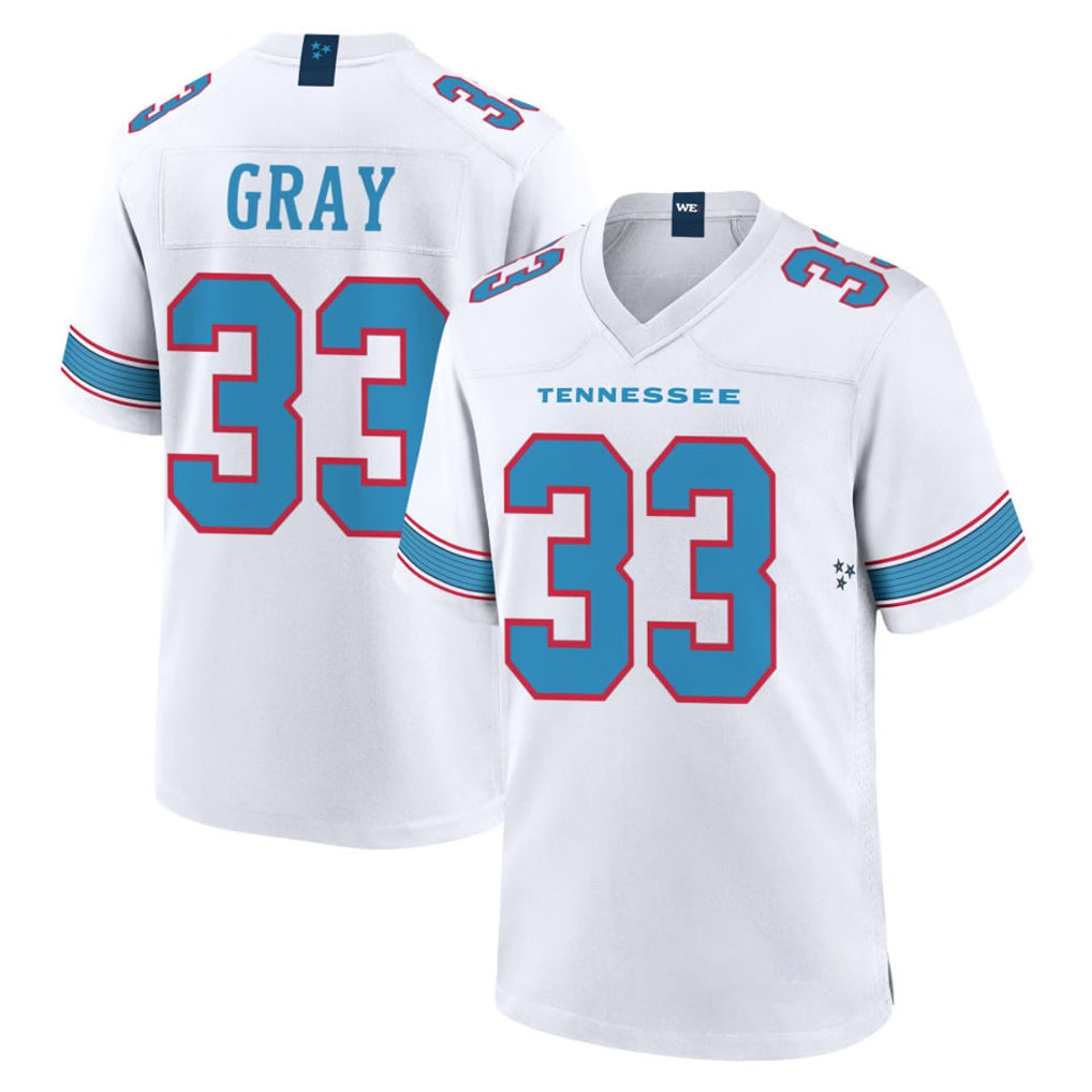 Kooe T.Titans #33 Cedric Gray Player White 2026 Game Home Stitched Jerseys