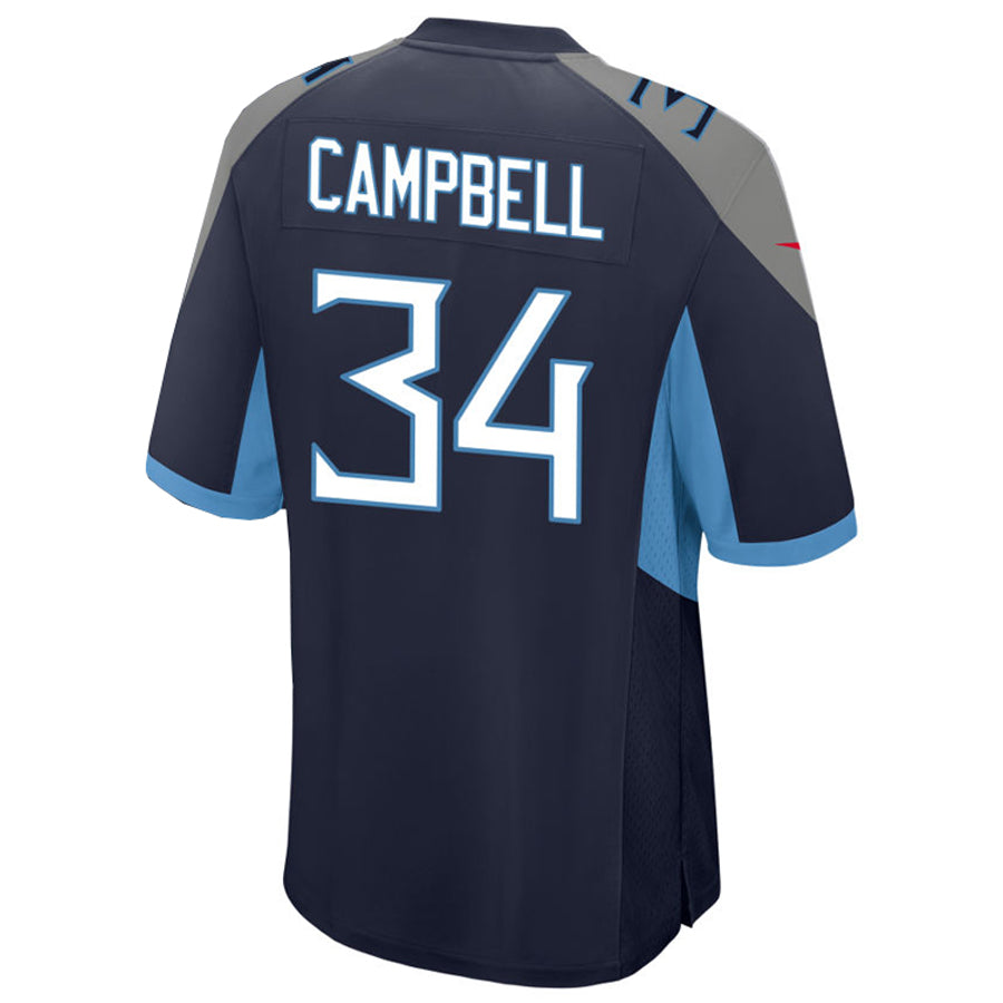 Kooe T.Titans #34 Earl Campbell Player Navy Home Game Football Jerseys
