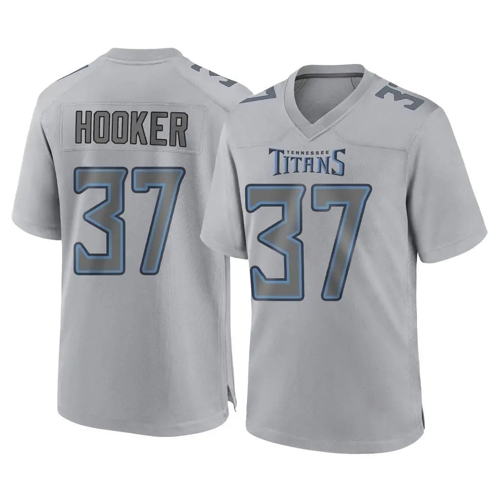 Kooe T.Titans #37 Amani Hooker Player Gray Atmosphere Fashion Home Game Stitched Jerseys
