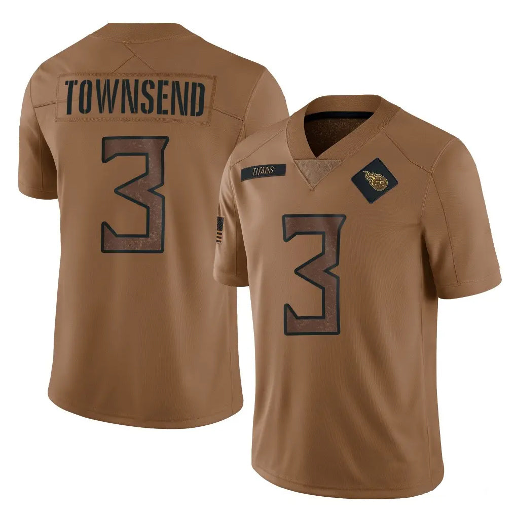 Kooe T.Titans #3 Tommy Townsend Player Brown Limited Salute to Service Home Game Stitched Jerseys