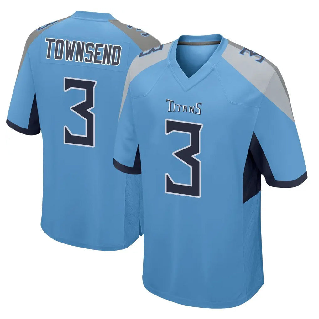 Kooe T.Titans #3 Tommy Townsend Player Light Blue Home Game Stitched Jerseys