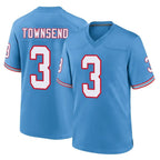 Kooe T.Titans #3 Tommy Townsend Player Light Blue Oilers Throwback Home Game Stitched Jerseys
