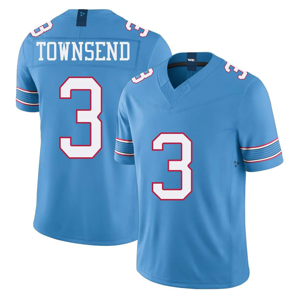 Kooe T.Titans #3 Tommy Townsend Player Light Blue Team Vapor F.U.S.E. Limited Home Game Stitched Jerseys