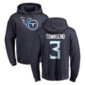 Kooe T.Titans #3 Tommy Townsend Player Navy Logo Pullover Hoodies Home Game Stitched Jerseys