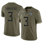 Kooe T.Titans #3 Tommy Townsend Player Olive Limited Salute to Service Home Game Stitched Jerseys