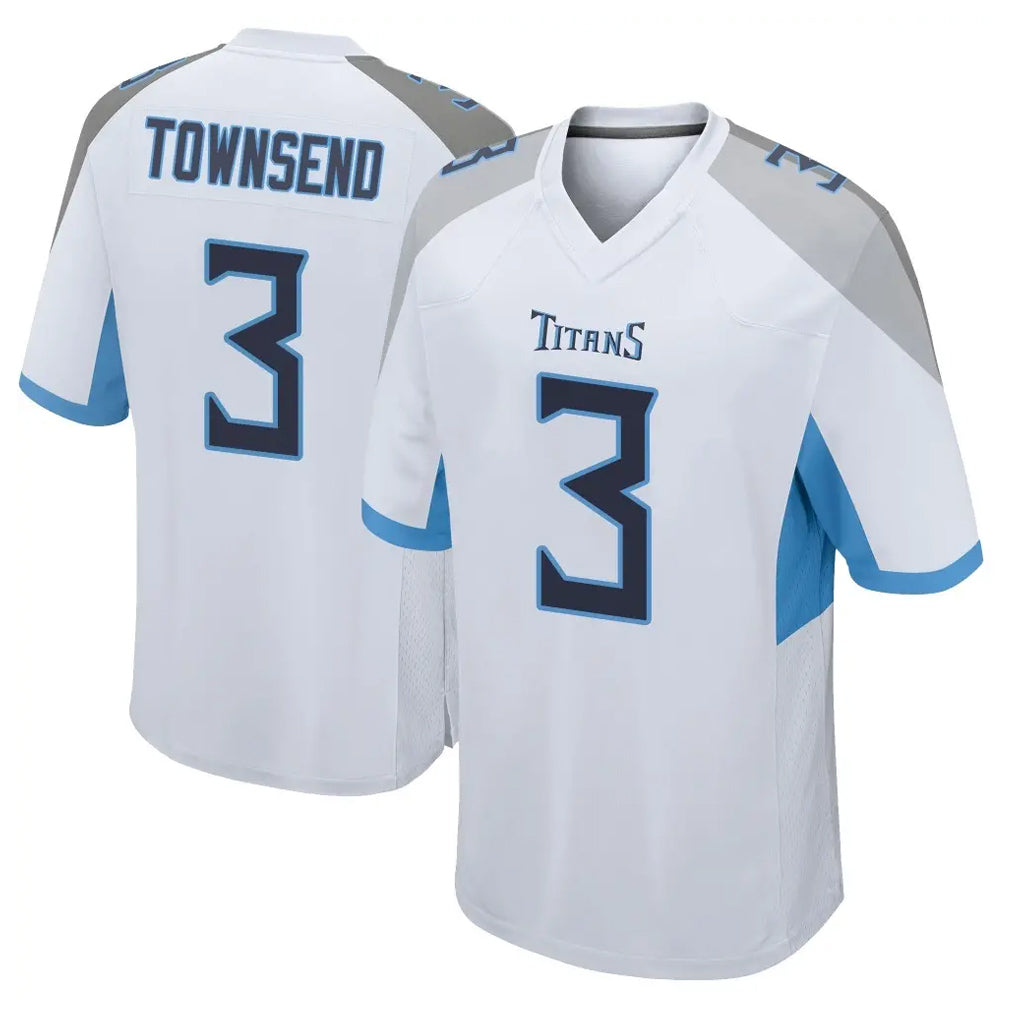 Kooe T.Titans #3 Tommy Townsend Player White Home Game Stitched Jerseys