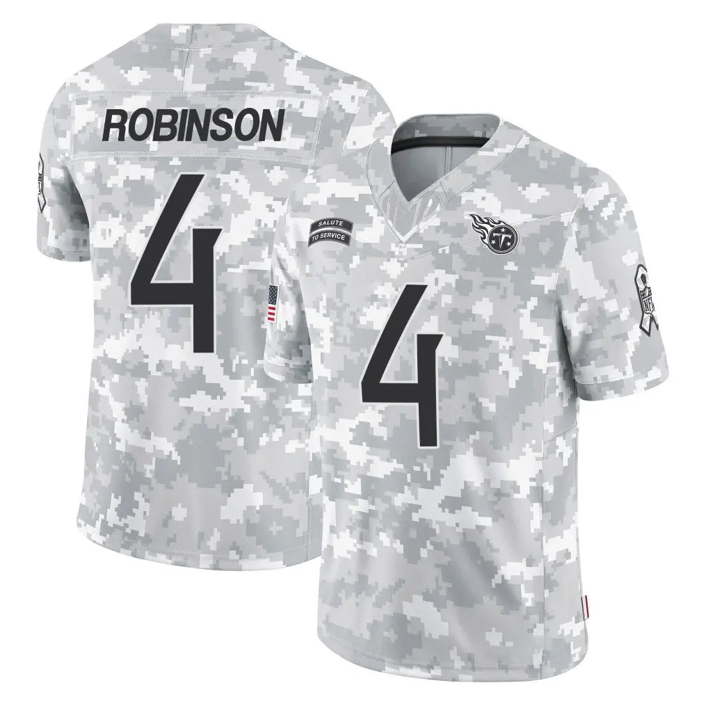 Kooe T.Titans #4 Wan'Dale Robinson Player Arctic Camo Limited Salute to Service Home Game Stitched Jerseys