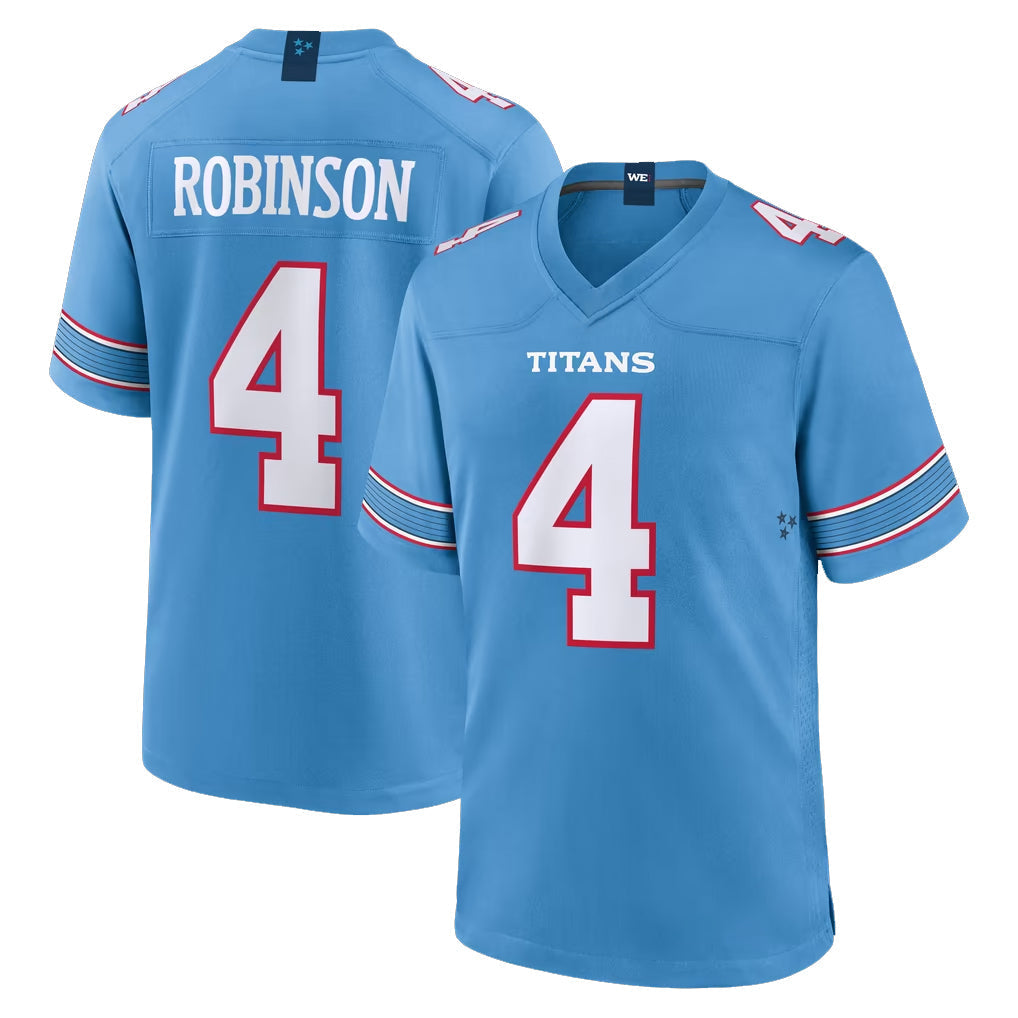 Kooe T.Titans #4 Wan'Dale Robinson Player Light Blue 2026 Game Home Stitched Jerseys
