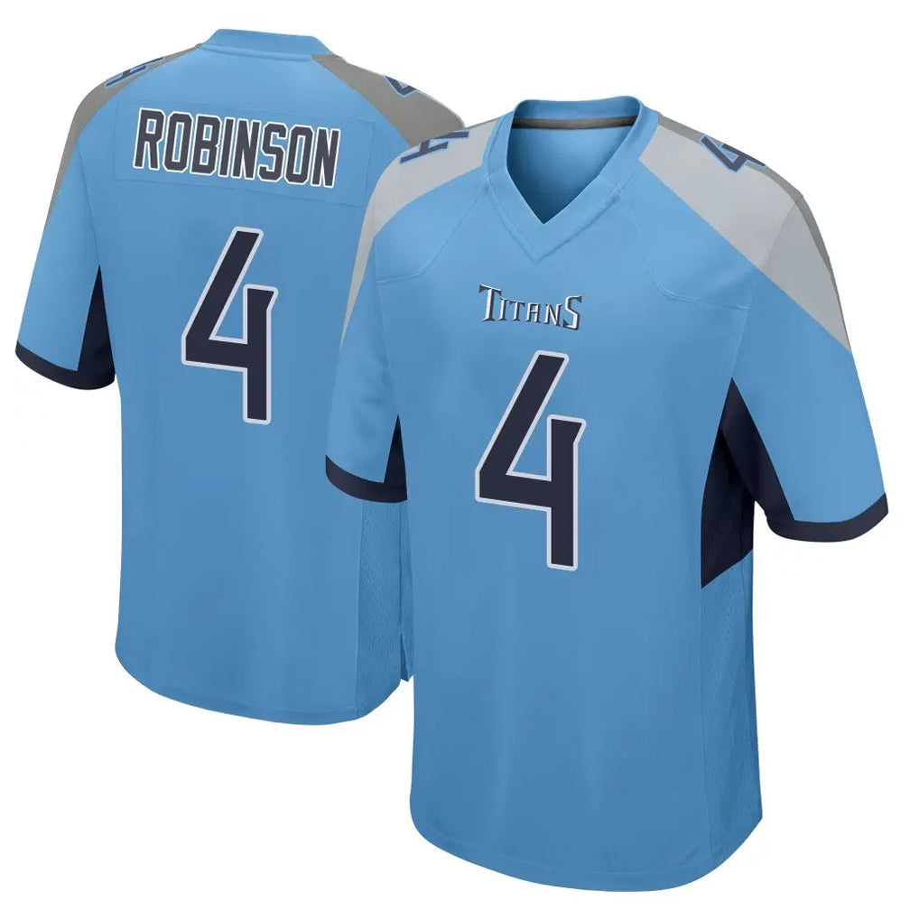 Kooe T.Titans #4 Wan'Dale Robinson Player Light Blue Home Game Stitched Jerseys