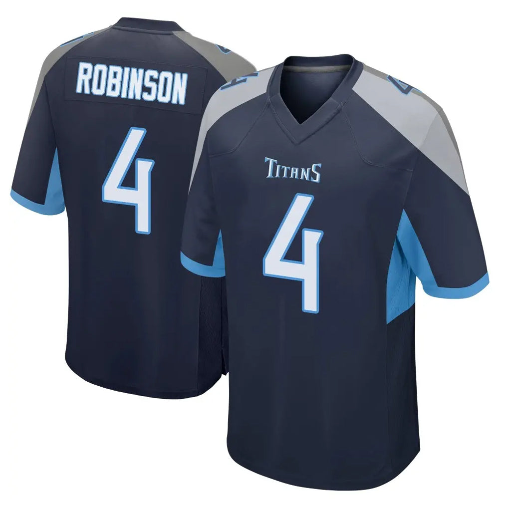 Kooe T.Titans #4 Wan'Dale Robinson Player Navy Home Game Stitched Jerseys