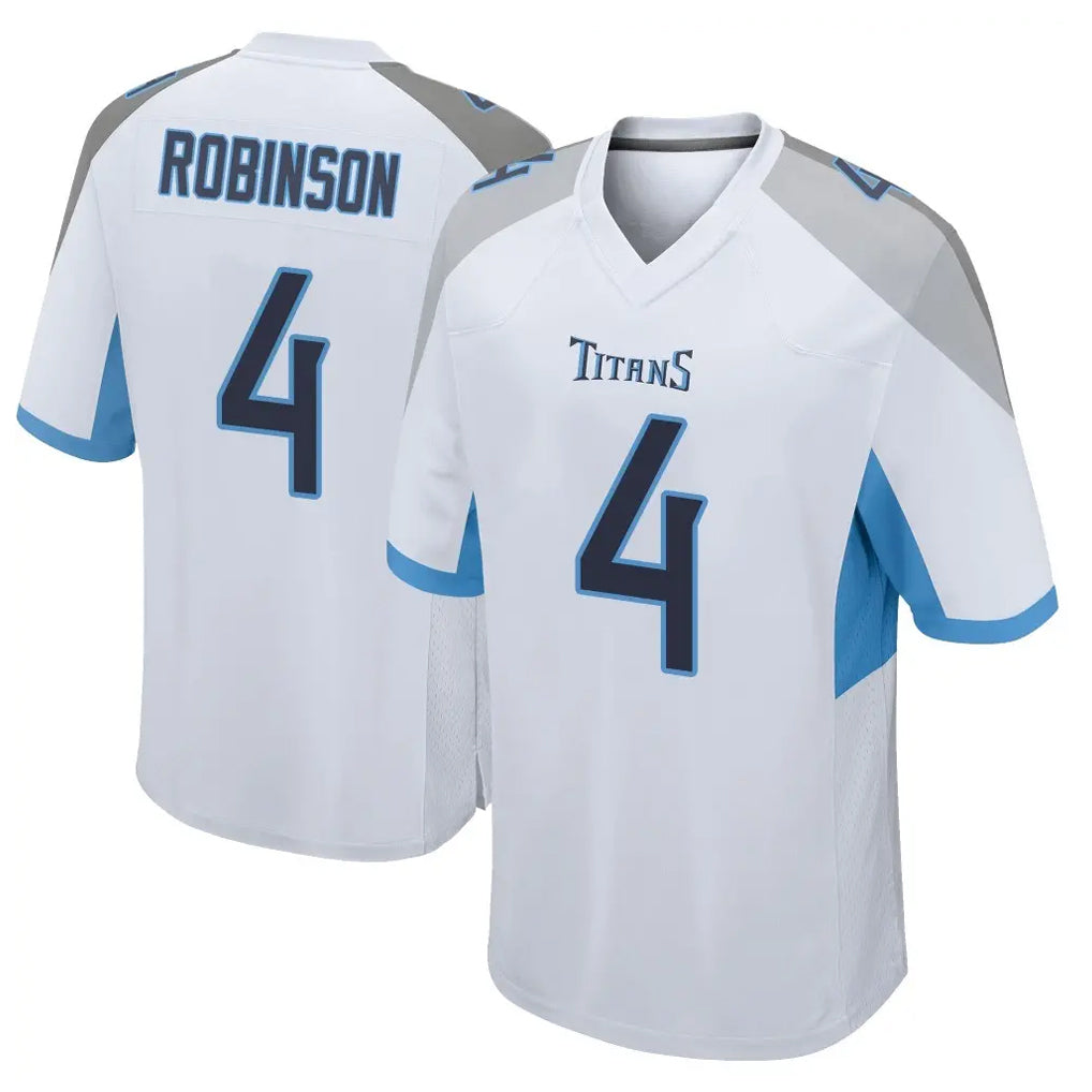 Kooe T.Titans #4 Wan'Dale Robinson Player White Home Game Stitched Jerseys