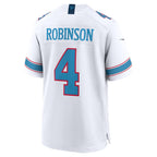 Kooe T.Titans #4 Wan'Dale Robinson White Game Stitched Jerseys