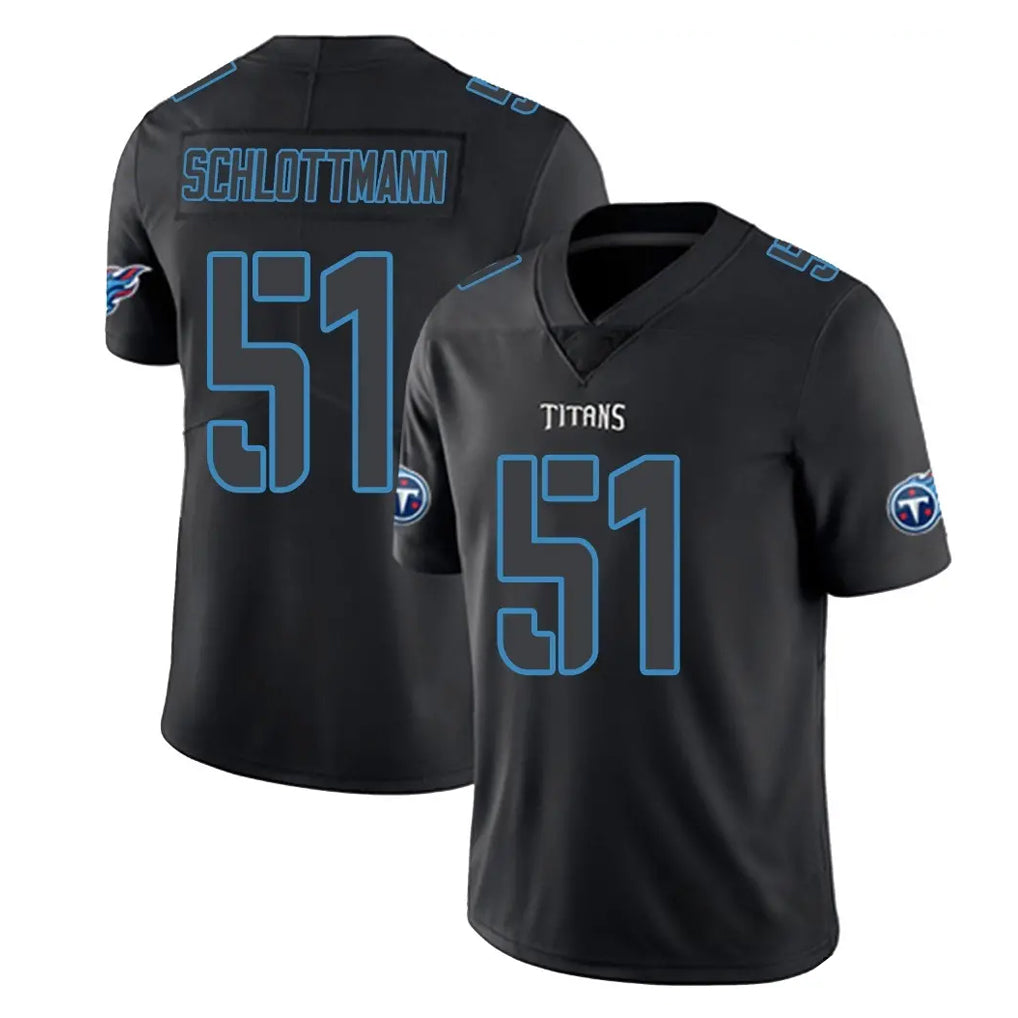 Kooe T.Titans #51 Austin Schlottmann Player Black Impact Limited Home Game Stitched Jerseys