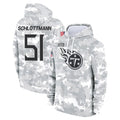 Kooe T.Titans #51 Austin Schlottmann Player Camo Arctic Salute to Service Pullover Hoodies Home Game Stitched Jerseys