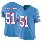 Kooe T.Titans #51 Austin Schlottmann Player Light Blue Limited Vapor F.U.S.E. Home Game Stitched Jerseys