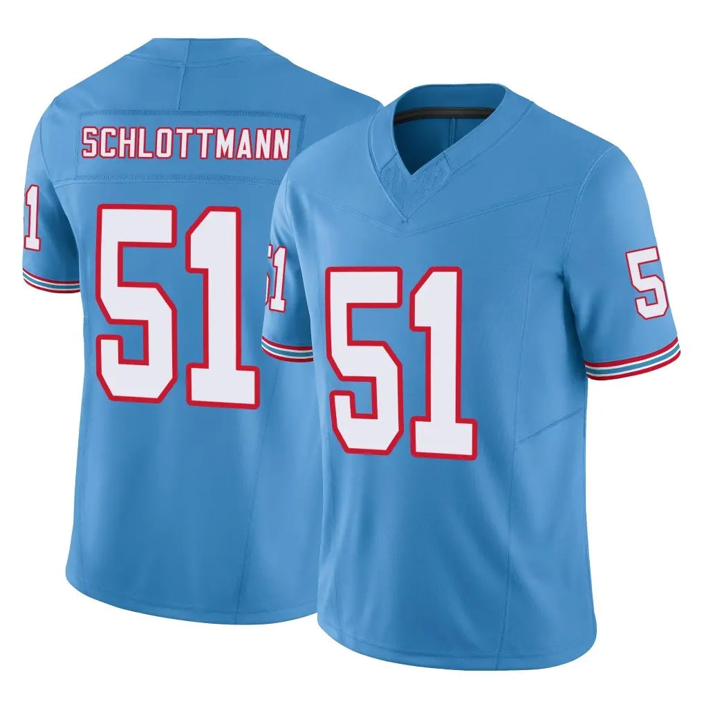 Kooe T.Titans #51 Austin Schlottmann Player Light Blue Limited Vapor F.U.S.E. Home Game Stitched Jerseys