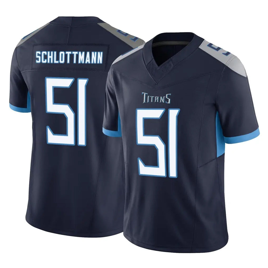 Kooe T.Titans #51 Austin Schlottmann Player Navy Limited Vapor F.U.S.E. Home Game Stitched Jerseys
