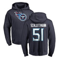 Kooe T.Titans #51 Austin Schlottmann Player Navy Logo Pullover Hoodies Home Game Stitched Jerseys