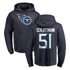 Kooe T.Titans #51 Austin Schlottmann Player Navy Logo Pullover Hoodies Home Game Stitched Jerseys