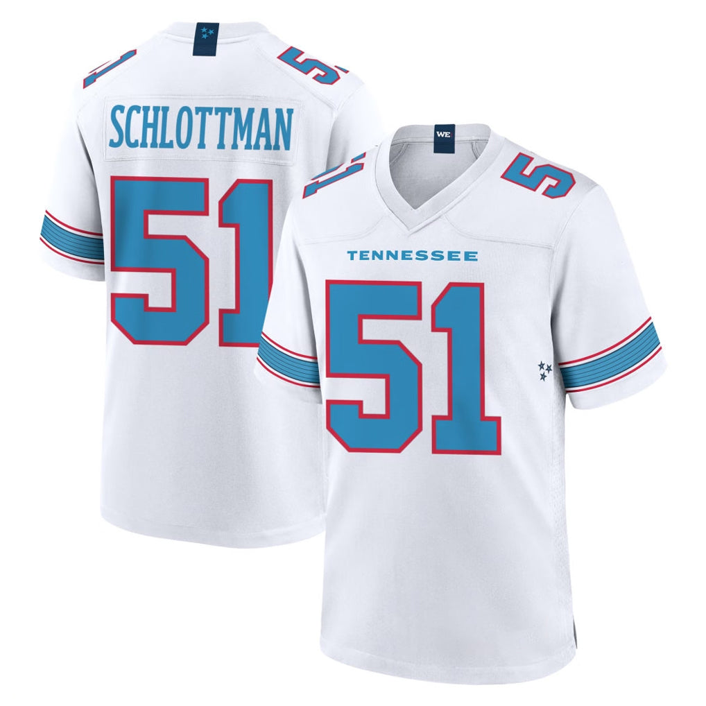 Kooe T.Titans #51 Austin Schlottmann Player White 2026 Game Home Stitched Jerseys
