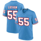 Kooe T.Titans #55 JC Latham Player Blue Throwback Alternate Game Stitched Jerseys