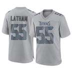 Kooe T.Titans #55 JC Latham Player Gray Atmosphere Fashion Home Game Stitched Jerseys