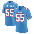 Kooe T.Titans #55 JC Latham Player Light Blue 2026 Game Home Stitched Jerseys