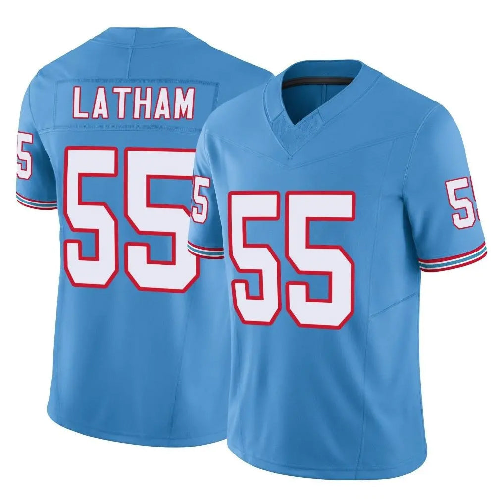 Kooe T.Titans #55 JC Latham Player Light Blue Limited Vapor F.U.S.E. Home Game Stitched Jerseys
