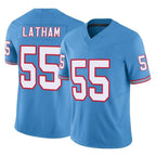Kooe T.Titans #55 JC Latham Player Light Blue Limited Vapor F.U.S.E. Home Game Stitched Jerseys