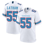 Kooe T.Titans #55 JC Latham Player White 2026 Game Home Stitched Jerseys