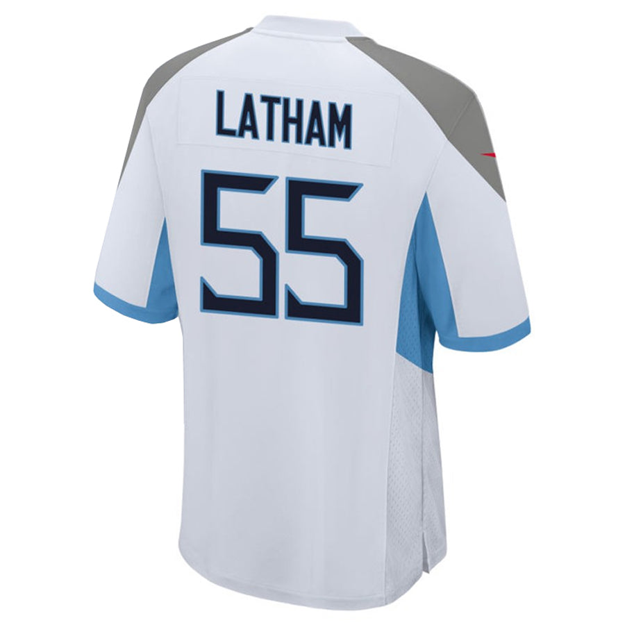 Kooe T.Titans #55 JC Latham Player White Home Game Stitched Jerseys
