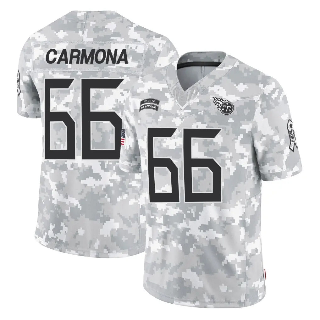Kooe T.Titans #66 Fernando Carmona Jr. Player Arctic Camo Limited Salute to Service Home Game Stitched Jerseys