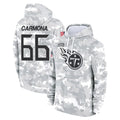 Kooe T.Titans #66 Fernando Carmona Jr. Player Camo Arctic Salute to Service Pullover Hoodies Home Game Stitched Jerseys