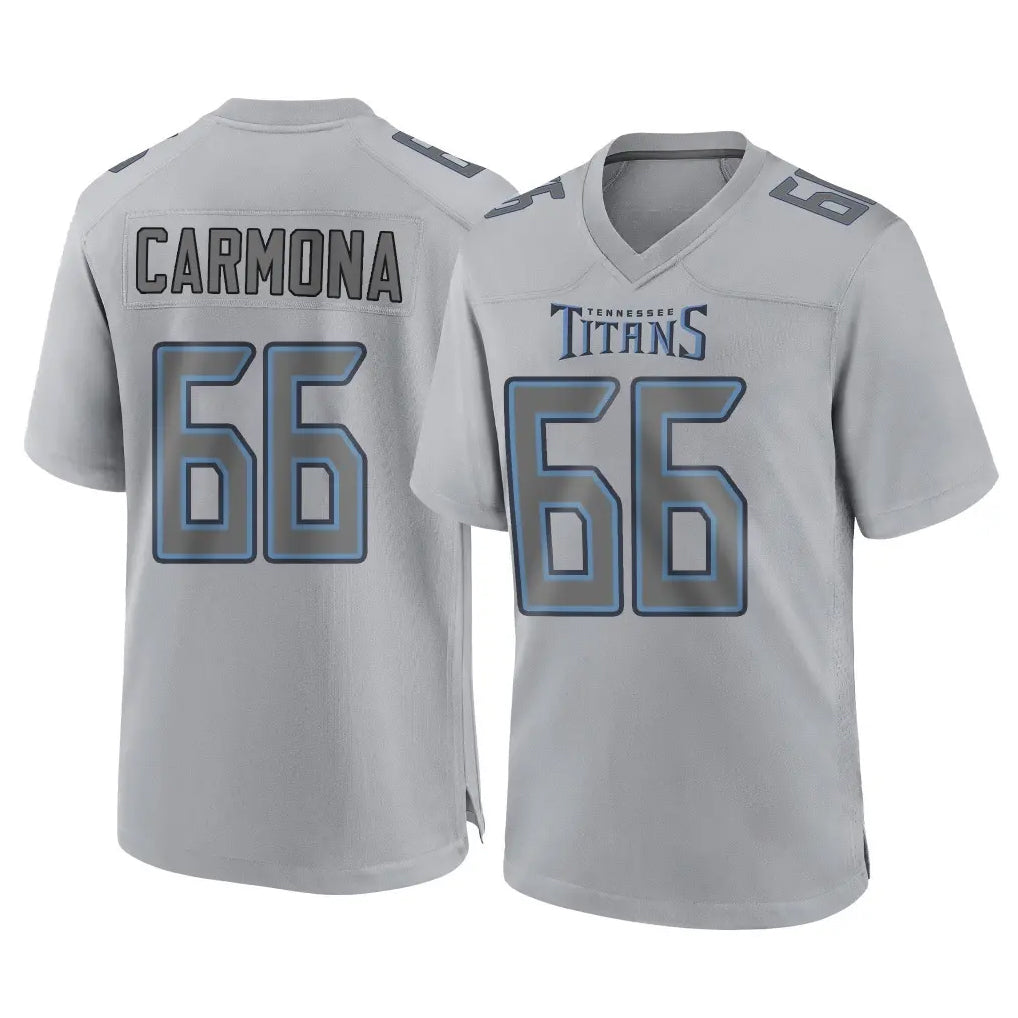 Kooe T.Titans #66 Fernando Carmona Jr. Player Gray Atmosphere Fashion Home Game Stitched Jerseys