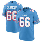 Kooe T.Titans #66 Fernando Carmona Jr. Player Light Blue 2026 Game Home Stitched Jerseys