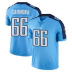 Kooe T.Titans #66 Fernando Carmona Jr. Player Light Blue Limited Color Rush Home Game Stitched Jerseys