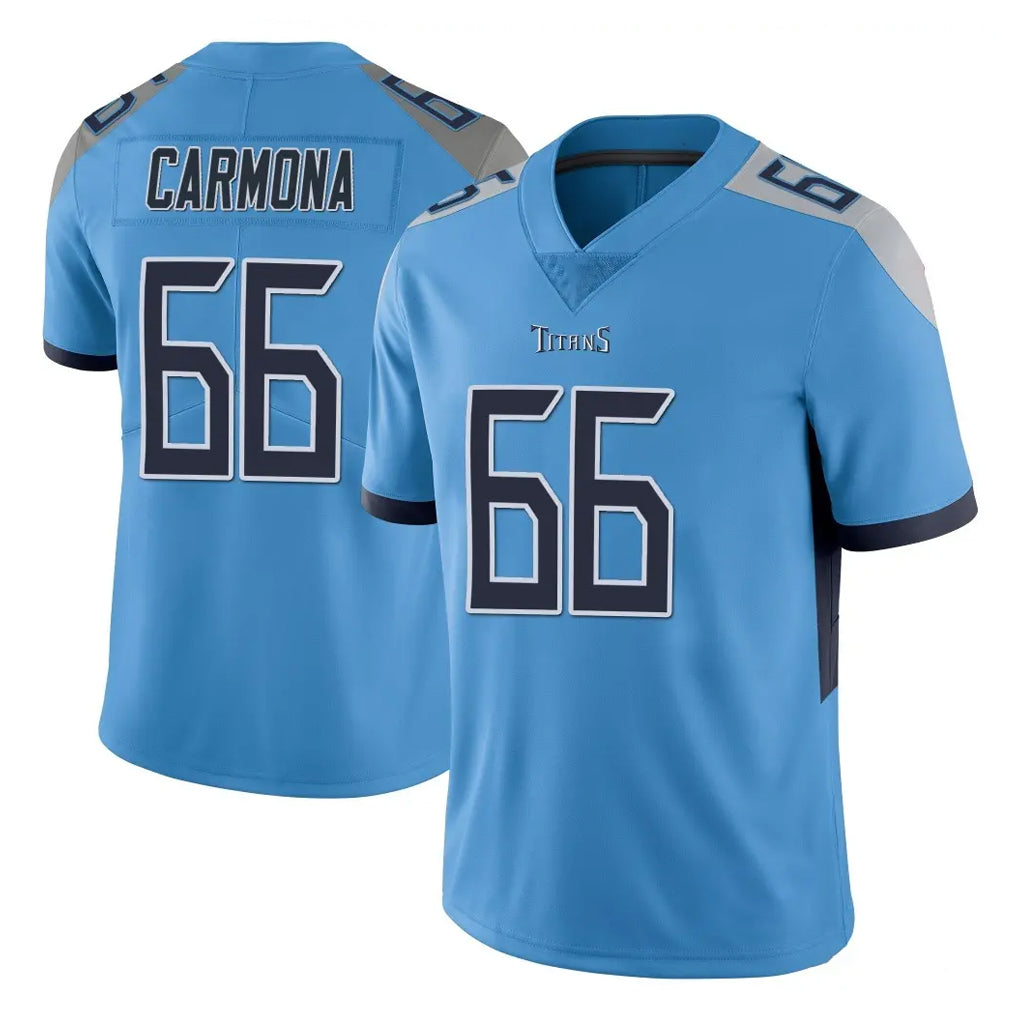 Kooe T.Titans #66 Fernando Carmona Jr. Player Light Blue Limited Vapor Untouchable Home Game Stitched Jerseys