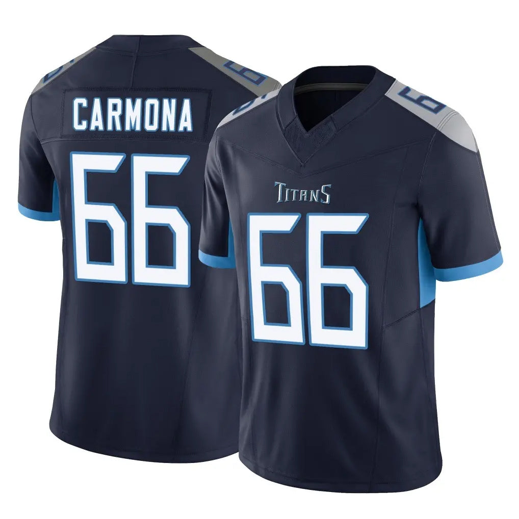 Kooe T.Titans #66 Fernando Carmona Jr. Player Navy Limited Vapor F.U.S.E. Home Game Stitched Jerseys