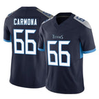 Kooe T.Titans #66 Fernando Carmona Jr. Player Navy Limited Vapor F.U.S.E. Home Game Stitched Jerseys