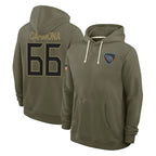 Kooe T.Titans #66 Fernando Carmona Jr. Player Olive Salute to Service Hoodies Home Game Stitched Jerseys
