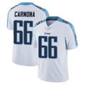 Kooe T.Titans #66 Fernando Carmona Jr. Player White Limited Vapor Untouchable Home Game Stitched Jerseys