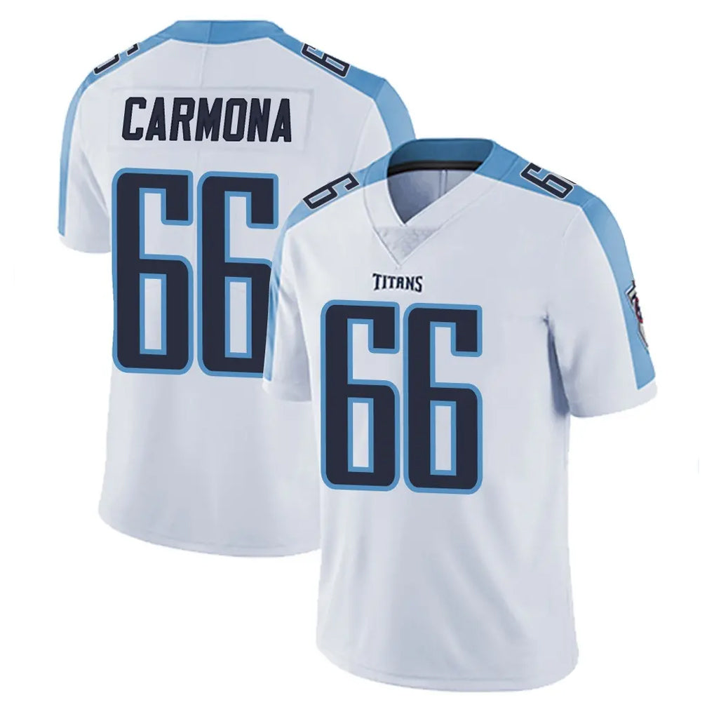 Kooe T.Titans #66 Fernando Carmona Jr. Player White Limited Vapor Untouchable Home Game Stitched Jerseys
