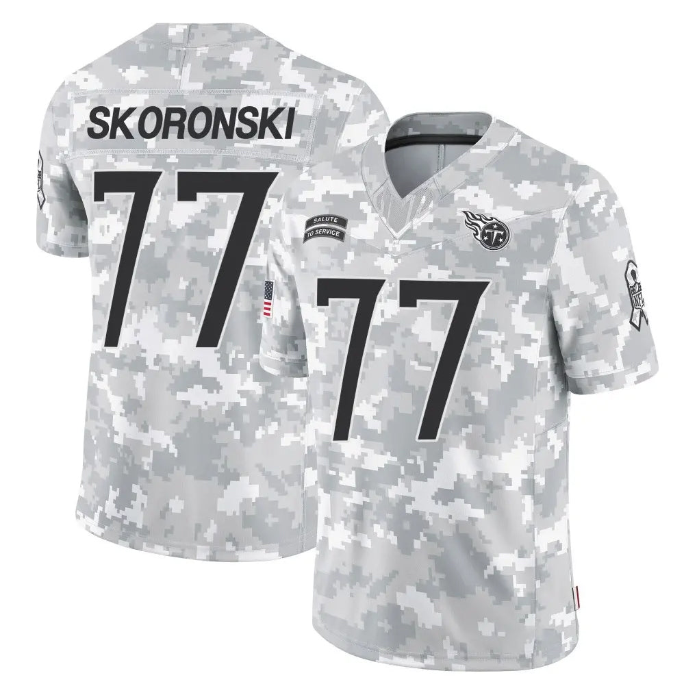 Kooe T.Titans #77 Peter Skoronski Player Arctic Camo Limited Salute to Service Home Game Stitched Jerseys