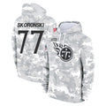 Kooe T.Titans #77 Peter Skoronski Player Camo Arctic Salute to Service Pullover Hoodies Home Game Stitched Jerseys