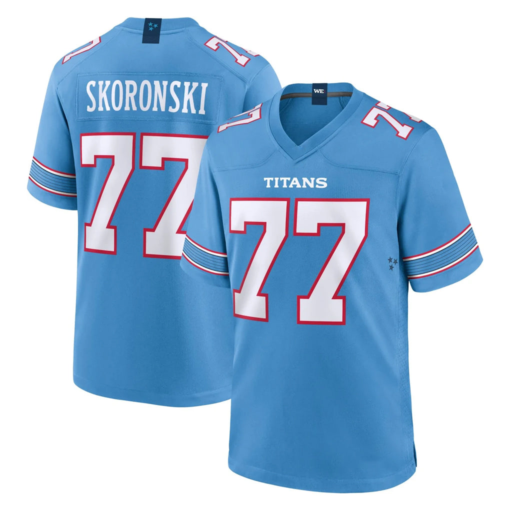 Kooe T.Titans #77 Peter Skoronski Player Light Blue 2026 Game Home Stitched Jerseys