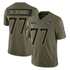 Kooe T.Titans #77 Peter Skoronski Player Olive Limited 2025 Salute to Service Home Game Stitched Jerseys