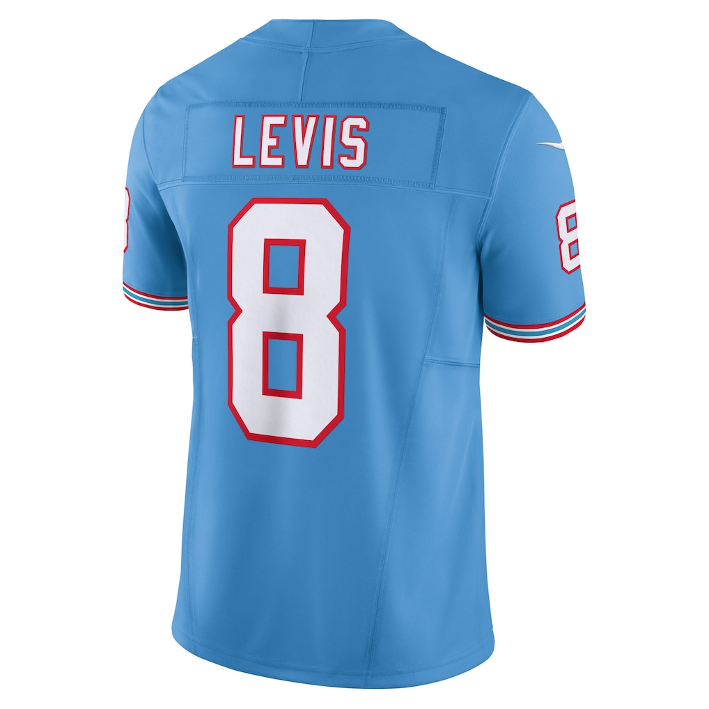 Kooe T.Titans #8 Will Levis Nike Light Blue Alternate Oilers Throwback Vapor F.U.S.E. Limited Stitched Puhic Jersey